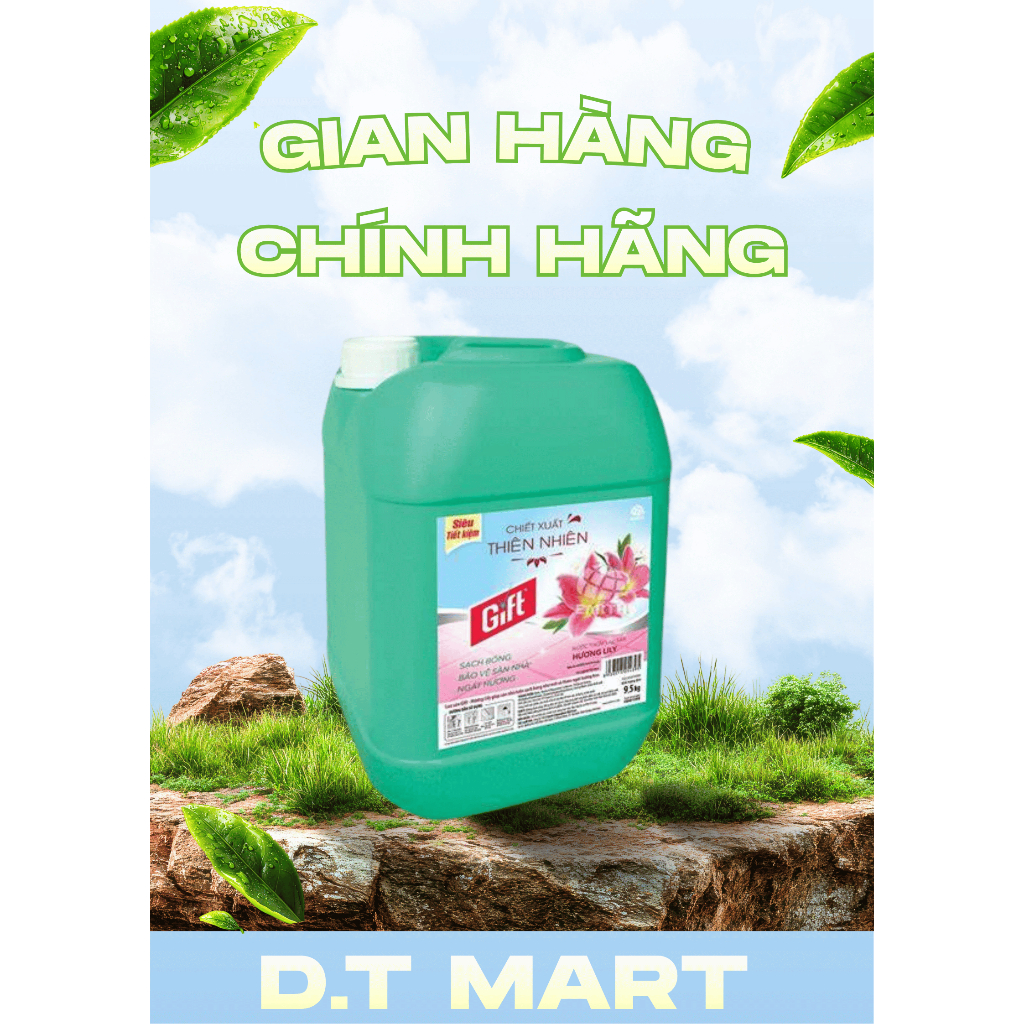 Nước Lau Sàn Gift can 9,5kg các loại