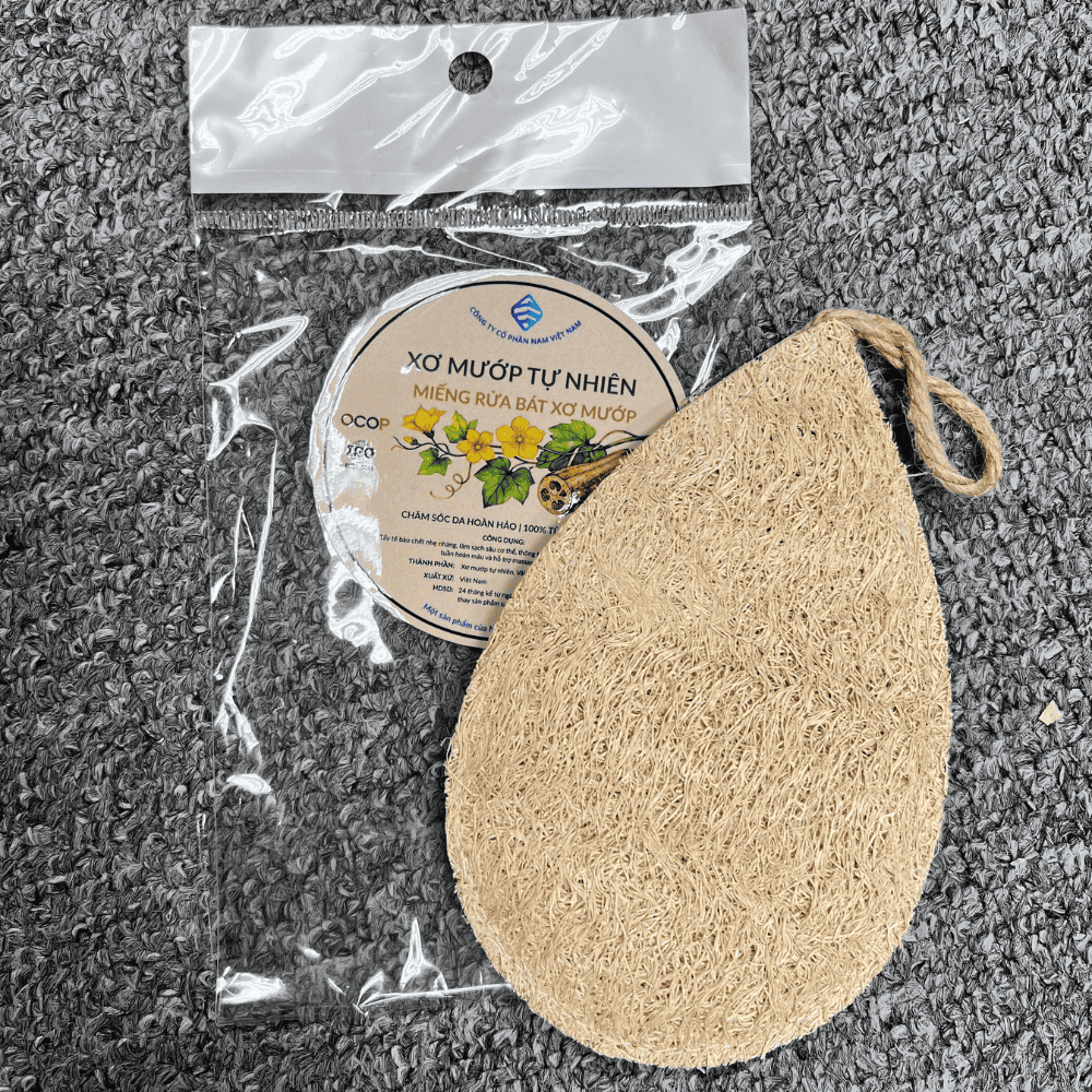 Miếng Rửa Bát Xơ Mướp Hình Giọt Nước 100% Tự Nhiên Chà Rửa Chén Bát Dụng Cụ Nhà Bếp Thân Thiện Môi Trường