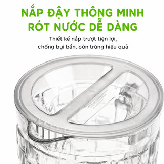 Ca Nước Nhựa Vân Mây Đan Trong Suốt Hokori 6099 GD43 - Bình Ca Nước Nhựa Hokori Tay Cầm Chắc Chắn