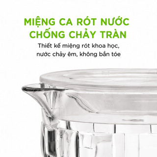 Ca Nước Nhựa Vân Mây Đan Trong Suốt Hokori 6099 GD43 - Bình Ca Nước Nhựa Hokori Tay Cầm Chắc Chắn