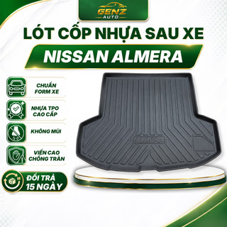 Lót cốp Nissan Almera 2020 - Nay - Nhựa dẻo TPO Không mùi, Chuẩn khít form xe, Chống thấm nước