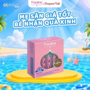 Nước muối sinh lý Pháp Fysoline, Hộp 5 ống 5ml vệ sinh mắt, mũi, miệng cho bé sơ sinh