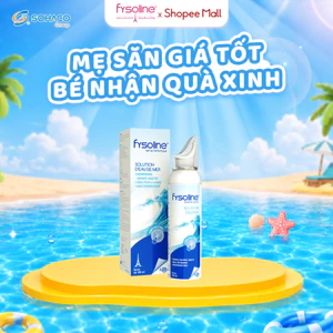 Xịt muối nước muối sinh lý Pháp Fysoline xanh 100ml, xịt vệ sinh và cân bằng sinh lý niêm mạc mũi