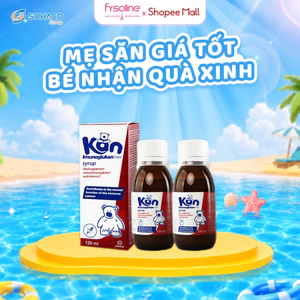 Combo 2 Siro Kan ImunoGlukan hỗ trợ miễn dịch nâng cao sức đề kháng tăng cường thể lực cho bé - chai 120ml