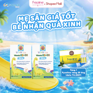 Combo 2 Vitamin D3 K2 Whykids Dạng Xịt Giúp Bé Tăng Khả Năng Hấp Thụ Canxi Tốt Cho Sức Khoẻ - Chai 15ml