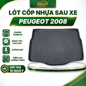 Lót cốp Peugeot 2008 - Nhựa dẻo TPO Không mùi, Chuẩn khít form xe, Chống thấm nước, Dễ vệ sinh
