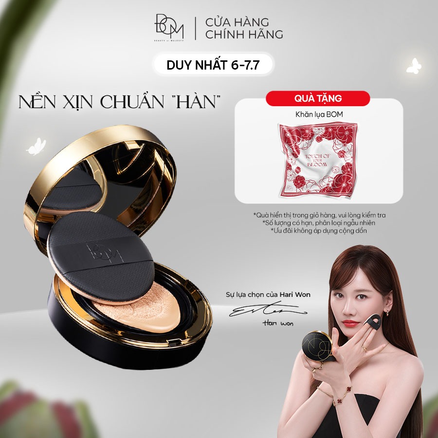 Phấn nước che khuyết điểm BOM Cover Flex Cushion SPF 50+ PA+++ 15g