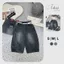 Quần Bò Ngố Ống Rộng Dáng Lửng Unisex Phong Cách Đường Phố TTL - 303 Quần Short Jean Wash Màu Cá Tính Kèm Belt