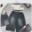 Quần Bò Ngố Ống Rộng Dáng Lửng Unisex Phong Cách Đường Phố TTL - 303 Quần Short Jean Wash Màu Cá Tính Kèm Belt