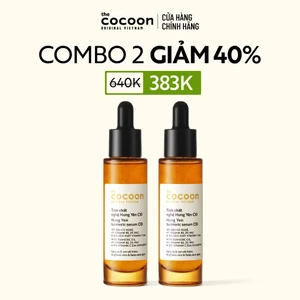 Combo 2 Tinh chất nghệ Hưng Yên (serum) 10% Vitamin C Cocoon sáng da chuyên sâu & mờ vết thâm 30ml