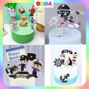 RẺ VÔ ĐỊCH - COMBO 20 Set Cắm Giấy Bé Trai Bé Gái Mơ Ước Bay Cao - Phụ Kiện Bánh Sinh Nhật, Bánh Kem- Giá Tốt DUHA 071