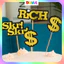 Set cắm Chữ $, Chữ Rich, Chữ SKR trang trí bánh sinh nhật DUHA 072