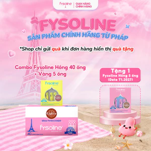 Combo Nước Muối Sinh Lý FYSOLINE Hồng 40 Ống và Kháng Khuẩn Vàng 5 ống Nhỏ Mắt Mũi Miệng Hiệu Quả Cho Bé