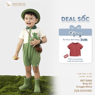 M&B (3M-24M) Bộ body đùi SNUGGLE DINO cotton thoáng mát, co giãn thấm hút mồ hôi-DINO5.25