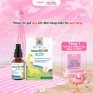 Vitamin Whykids D3K2 Dạng Xịt Giúp Bé Hấp Thụ Canxi Hỗ Trợ Phát Triển Chiều Cao - Chai 15ml