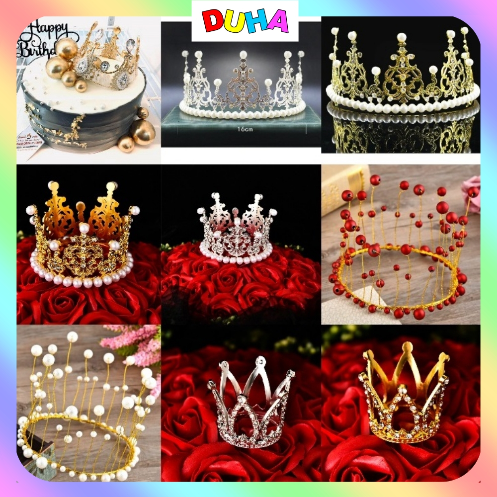 Set 10 Vương Miện Tròn Nhỡ Trang Trí Bánh Kem Sinh Nhật, Decor DUHA 091
