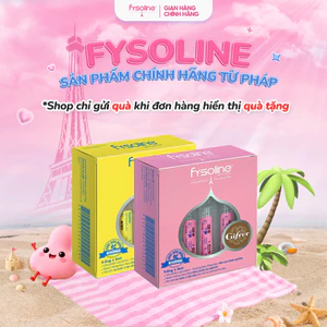 Nước muối sinh lý Fysoline vệ sinh mắt, mũi, miệng cho bé - combo 05 ống hồng + 05 ống vàng 5ml (Date T4.2027)