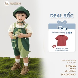 M&B (9M-6Y) Set đồ bé trai cá tính DINO vải cotton co giãn thoáng mát, thấm hút mồ hôi-DINO5.25