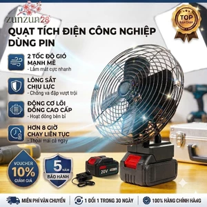 Quạt Tích Điện Lồng Sắt Pin Makita, Đế Pin 21V - 2 Mức Gió,Kích Thước 8 Inch, Tiện Lợi, Rễ Sử Dụng