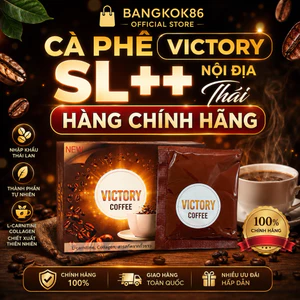 Cà Phê VICTORY SL++ Ngon - Hiệu Quả - Mạnh x2- Hộp 10 Gói Hàng Thái Lan Chính Hãng - Mẫu Mới - Date Mới
