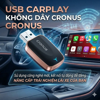 Bộ chuyển đổi Usb Carplay không dây Cronus chính hãng - WIFI 6+Bluetooth 5.4 , Có Update OTA