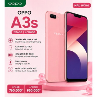 Điện Thoại OPPO A3s Fullbox 2GB/16GB 6GB/128GB | Camera Kép 13MP | Pin 4230mAh | Màn Hình 6.2 Inch | Bảo Hành 12 Tháng