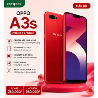 Điện Thoại OPPO A3s Fullbox 2GB/16GB 6GB/128GB | Camera Kép 13MP | Pin 4230mAh | Màn Hình 6.2 Inch | Bảo Hành 12 Tháng