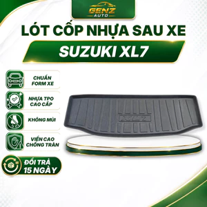 Lót cốp Suzuki XL7 2019-Nay- Nhựa dẻo TPO Không mùi, Chuẩn khít form xe, Chống thấm nước, Dễ vệ sinh