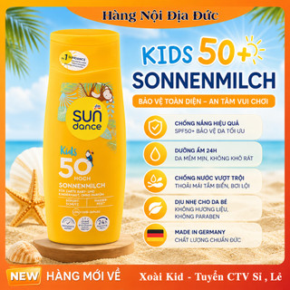 Kem chống nắng cho bé Sundance, Bubchen Kids SPF 50 an toàn với trẻ sơ sinh của Đức -Date mới Đủ Bill