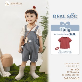 M&B (6M-6Y) Đồ bộ bé trai Sóc Nâu, set quần áo cotton mềm mát cho bé mặc nhà đi chơi-SOC5.25
