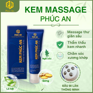 Kem massage Phúc An, Con lăn massage cải thiện nhức mỏi cổ vai gáy, Thành phần thảo dược (50gram)