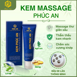 Kem massage Phúc An, Con lăn massage cải thiện nhức mỏi cổ vai gáy, Thành phần thảo dược (50gram)