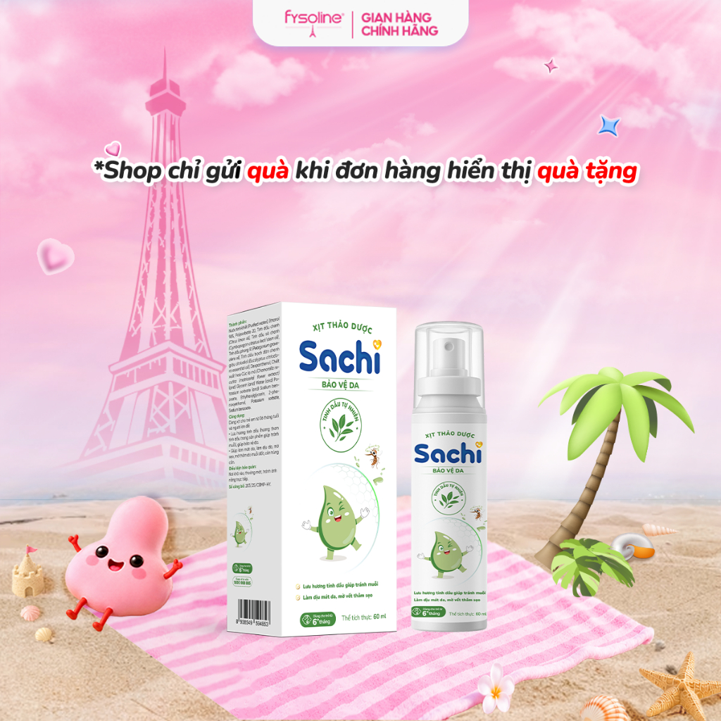 Xịt bảo vệ da thảo dược cho bé - Hộp 1 chai 60ml