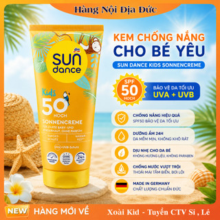 Kem chống nắng cho bé Sundance, Bubchen Kids SPF 50 an toàn với trẻ sơ sinh của Đức -Date mới Đủ Bill