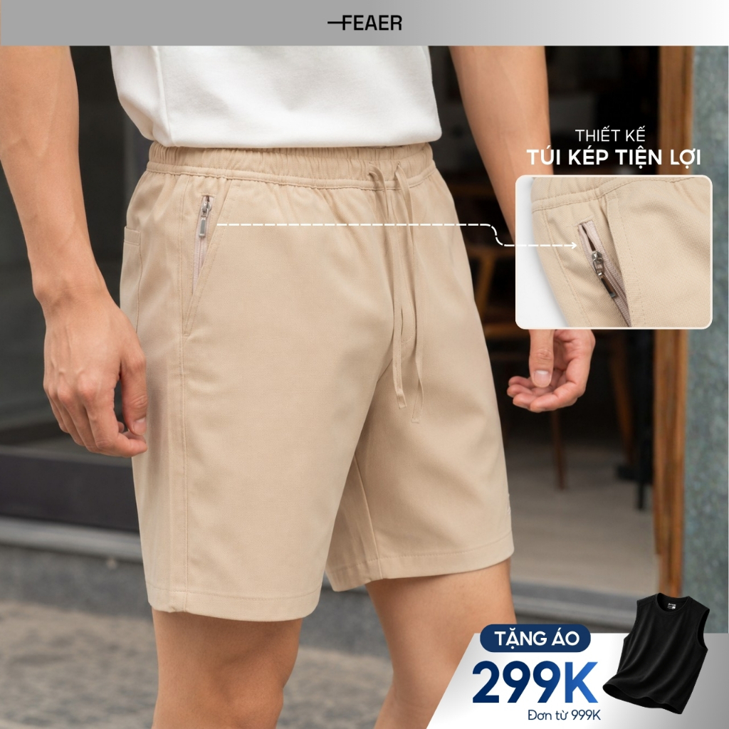 [BẢN NÂNG CẤP 2026] Quần short SCOUT kaki cá sấu, thiết kế túi kép đa năng và dây rút điều chỉnh linh hoạt - FEAER