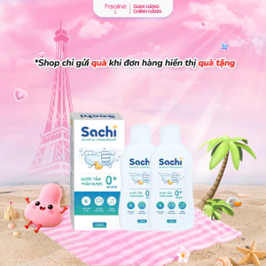 Combo 2 Nước tắm thảo dược Sachi 180ml làm sạch nhẹ nhàng diu mát da, hạn chế mảng bám da đầu