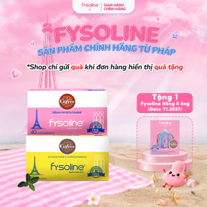 Combo Nước muối sinh lý Fysoline hồng 40 ống x 5ml và Vàng (Date T4.2027) 20 ống x 5ml