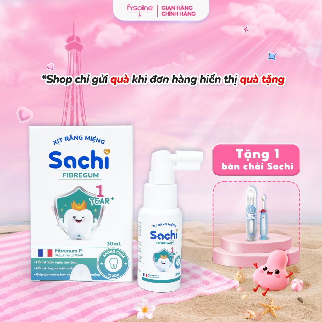 Xịt răng miệng cho bé Fibregum 30ml giúp sạch thơm miệng, hỗ trợ ngăn ngừa sâu răng