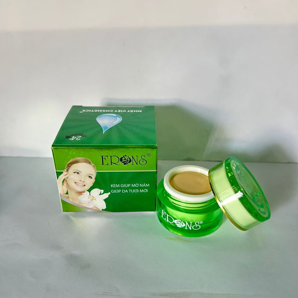 Kem Nám Tàn Nhang Trắng Da Mờ Sạm Giúp Da Sáng Khỏe ERons 6.8g [Xanh Lá]