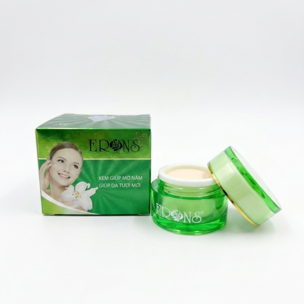 Kem Nám Tàn Nhang Trắng Da Mờ Sạm Giúp Da Sáng Khỏe ERons 6.8g [Xanh Lá]