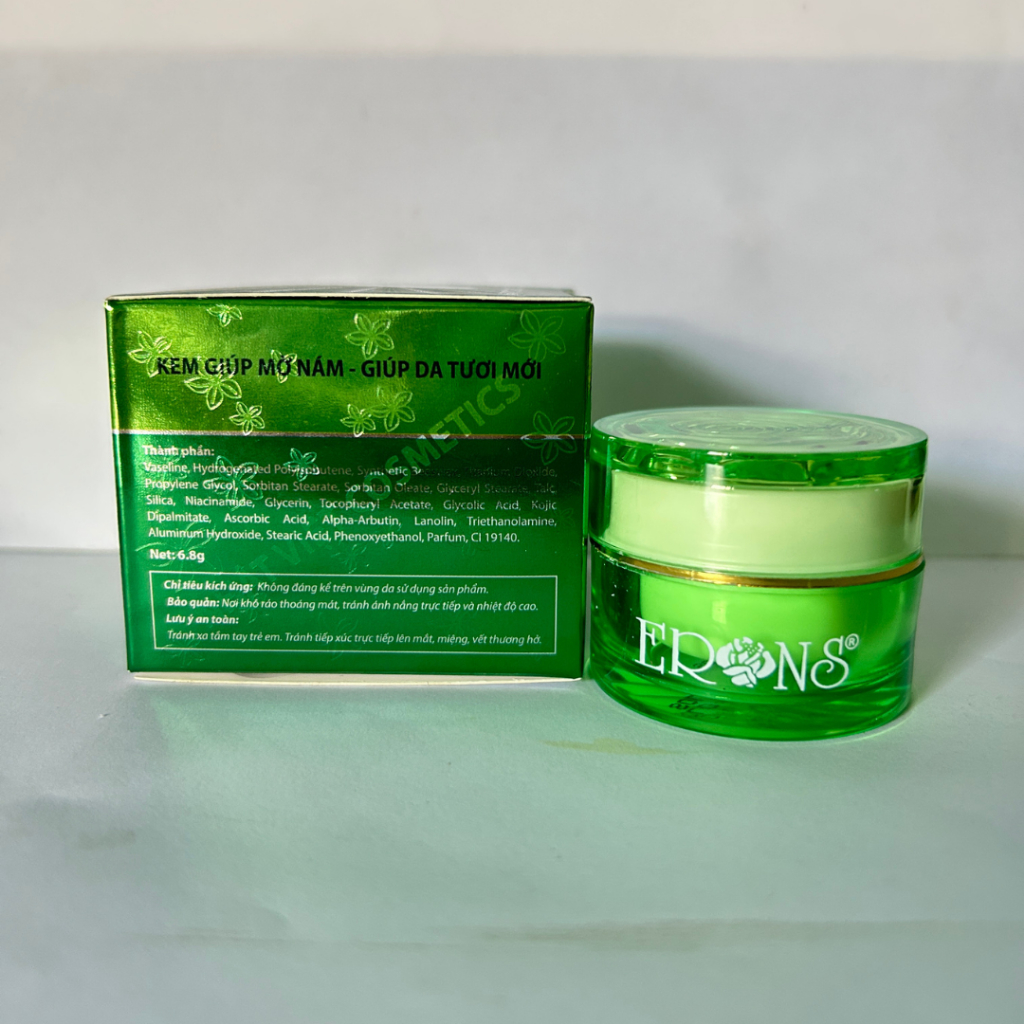 Kem Nám Tàn Nhang Trắng Da Mờ Sạm Giúp Da Sáng Khỏe ERons 6.8g [Xanh Lá]