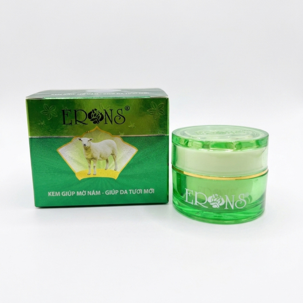 Kem Nám Tàn Nhang Trắng Da Mờ Sạm Giúp Da Sáng Khỏe ERons 6.8g [Xanh Lá]