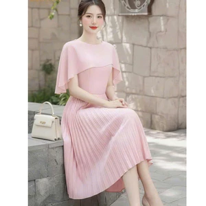 ĐẦM QUÝ BÀ THIẾT KẾ SANG TRỌNG, THANH LỊCH, CHÂN VÁY XẾP LY NHIỀU TẦNG NHẸ NHÀNG PHỐI VOAN VAI (NEW) HIYU 66 STORE