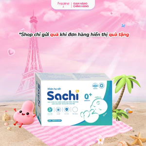 Khăn hạ sốt thảo dược SACHI 0+ cho trẻ sơ sinh từ 0 tháng tuổi dịu nhẹ, giúp hạ nhiệt, giảm sốt, làm mát da