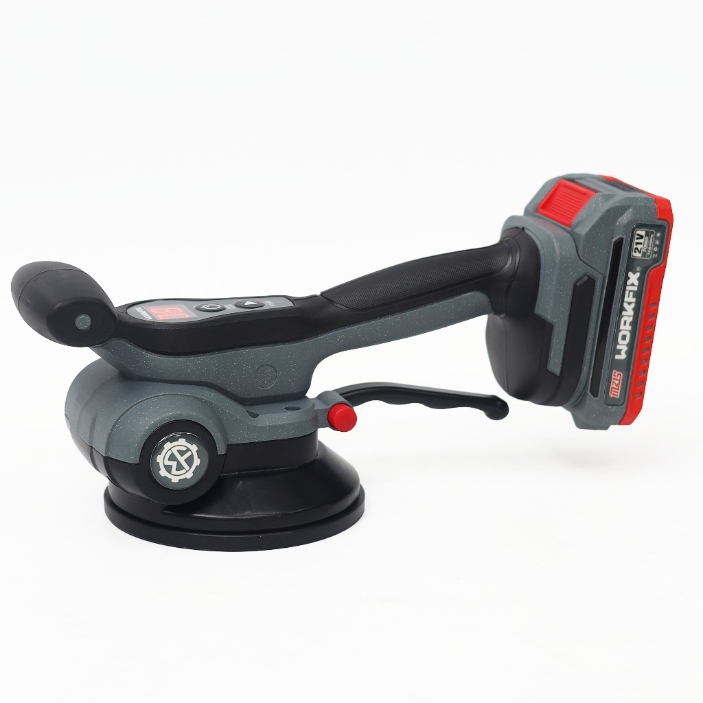 Máy rung lát gạch WORKFIX WF-TTM8008S Độ rung 9000rpm Máy ốp lát hít gạch mini lực hút 80kg điều chỉnh 8 tốc độ rung