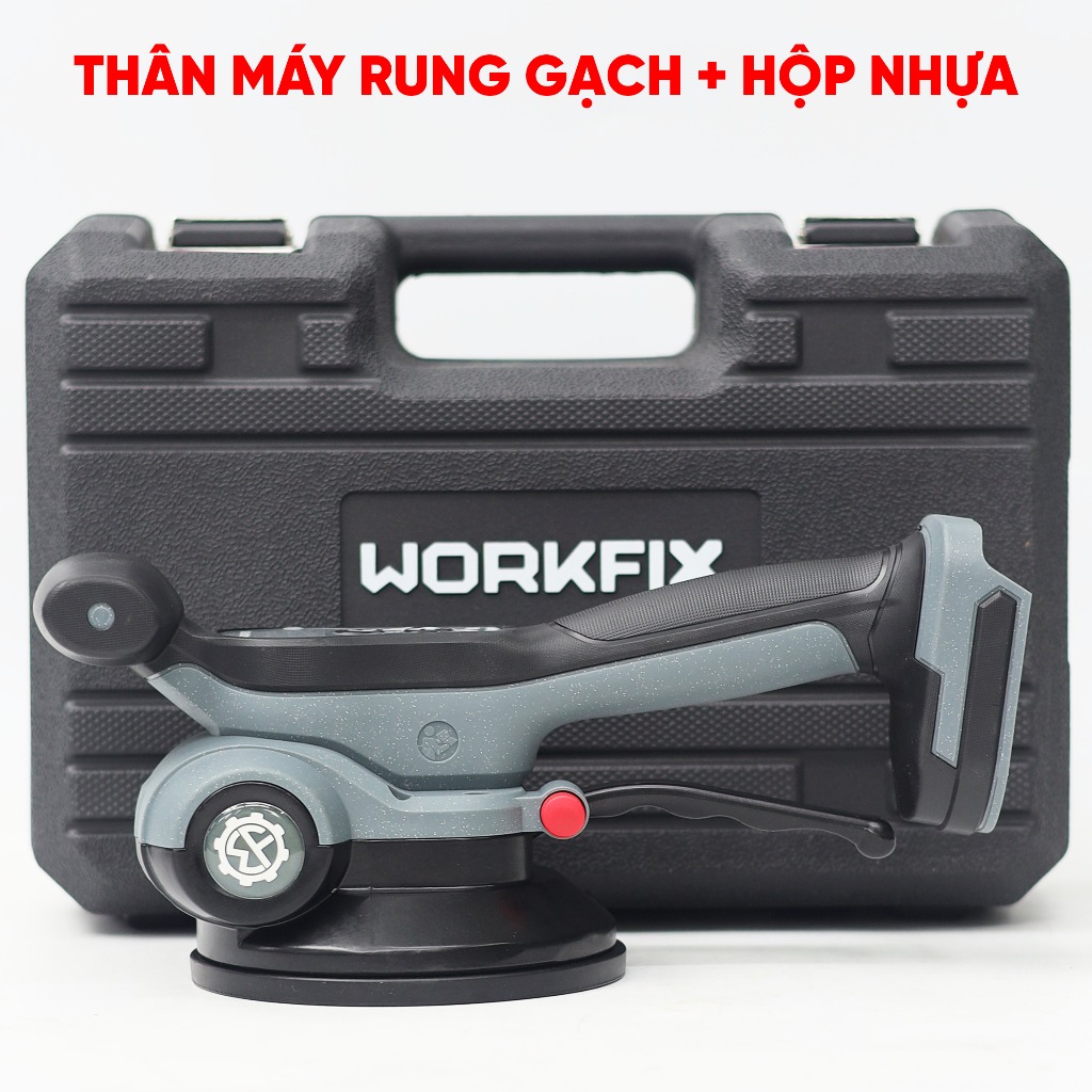 Máy rung lát gạch WORKFIX WF-TTM8008S Độ rung 9000rpm Máy ốp lát hít gạch mini lực hút 80kg điều chỉnh 8 tốc độ rung