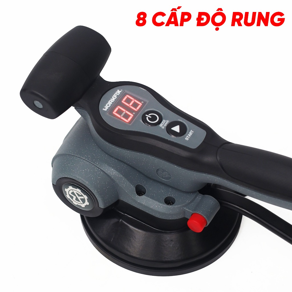 Máy rung lát gạch WORKFIX WF-TTM8008S Độ rung 9000rpm Máy ốp lát hít gạch mini lực hút 80kg điều chỉnh 8 tốc độ rung