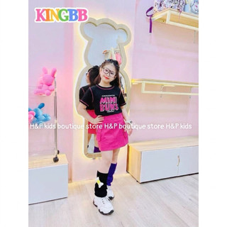 [14-28kg] Set chân váy túi hộp và áo cotton cá tính SÀNH ĐIỆU - Váy bé gái mùa hè - áo thun cộc tay chân váy kaki mềm