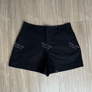 TINI LINEN | Quần short cạp trễ chất linen 2 lớp thoải mái | Bymintt