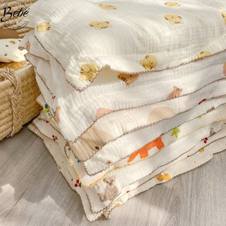 Gối Bông Chất Xô Muslin Thoáng Mát, Ruột Bông Mềm Mại Êm Ái Cho Bé Trên 6 Thán